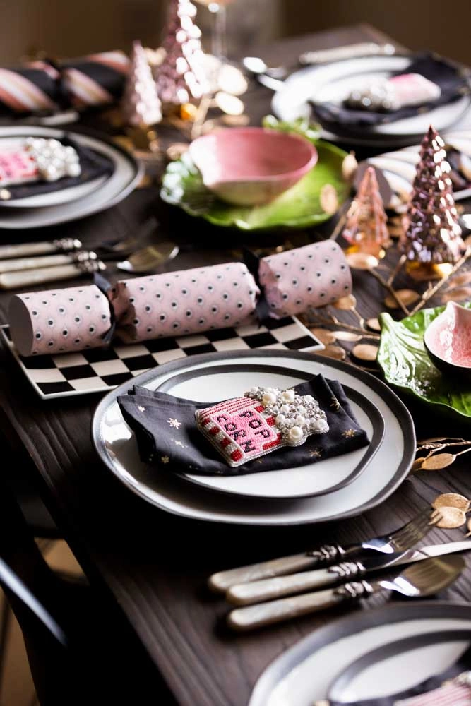12 Piece Monochrome Handmade Dinner Set