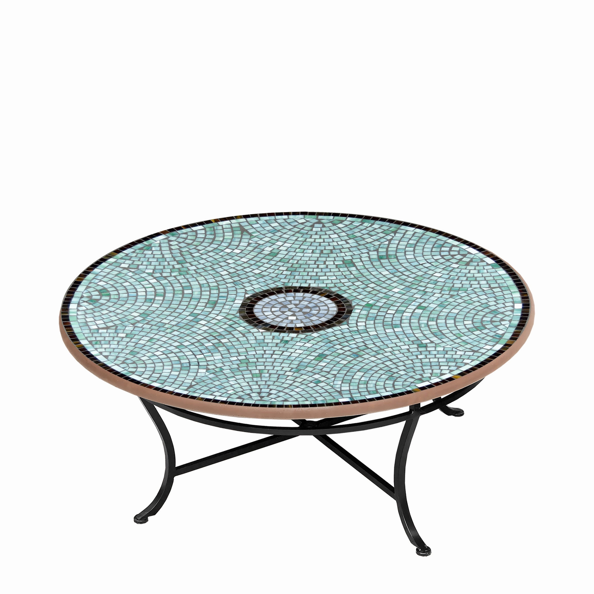 42" Round Elements Mosaic Stone Top Coffee Tableoutdoor coffee table for patio or lounge