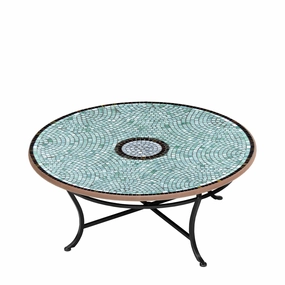 42" Round Elements Mosaic Stone Top Coffee Tableoutdoor coffee table for patio or lounge