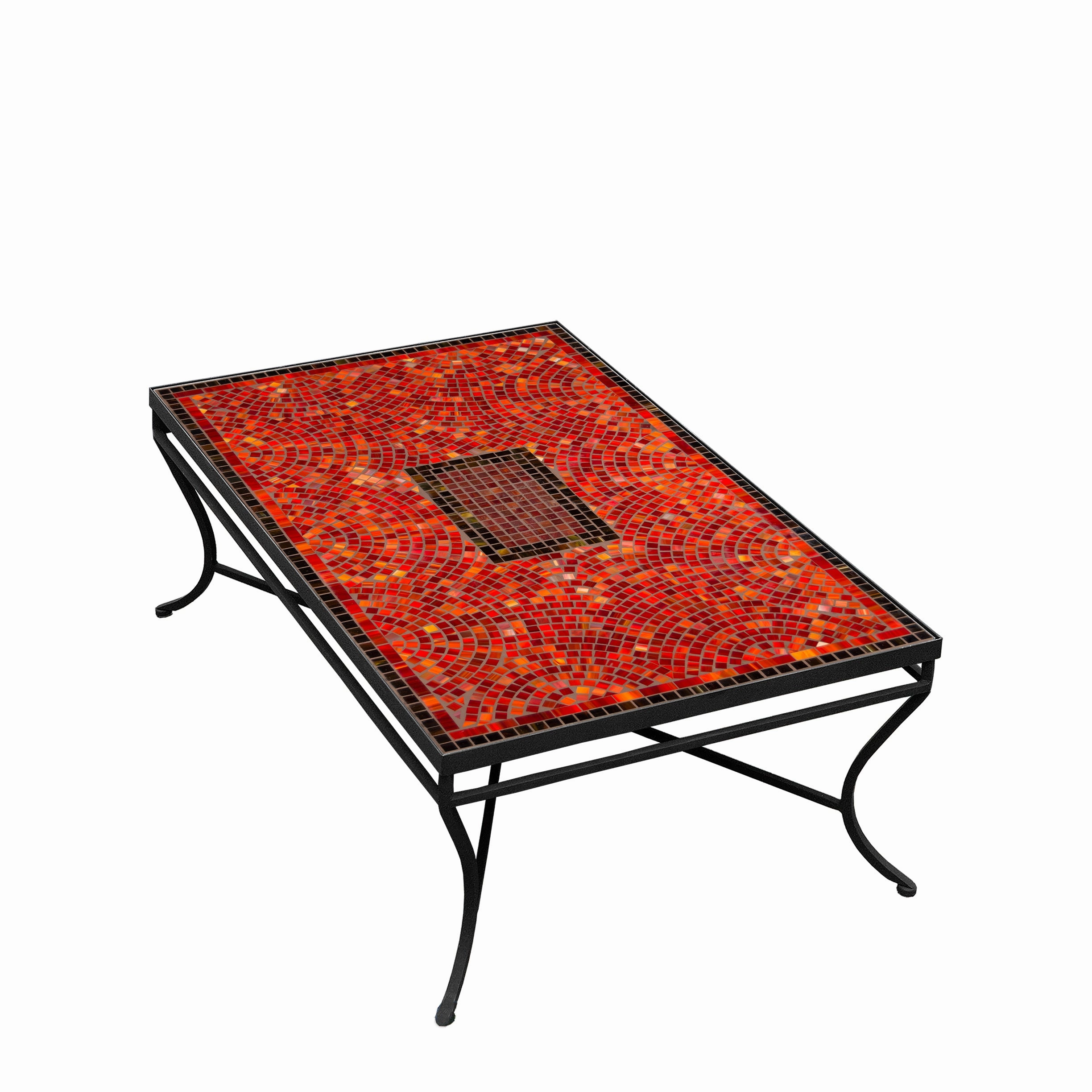 48" x 30" Elements Mosaic Stone Top Coffee Table