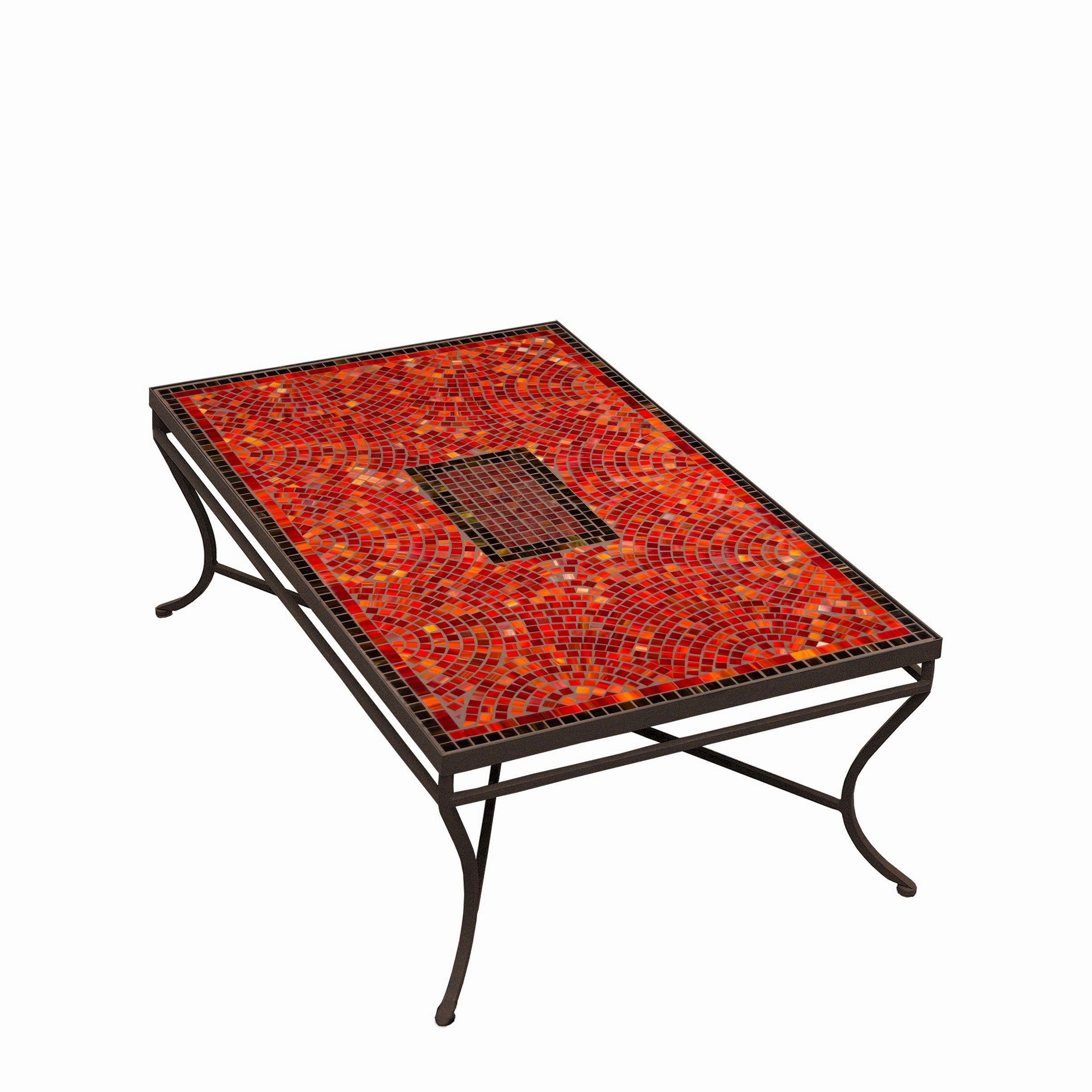 48" x 30" Elements Mosaic Stone Top Coffee Table