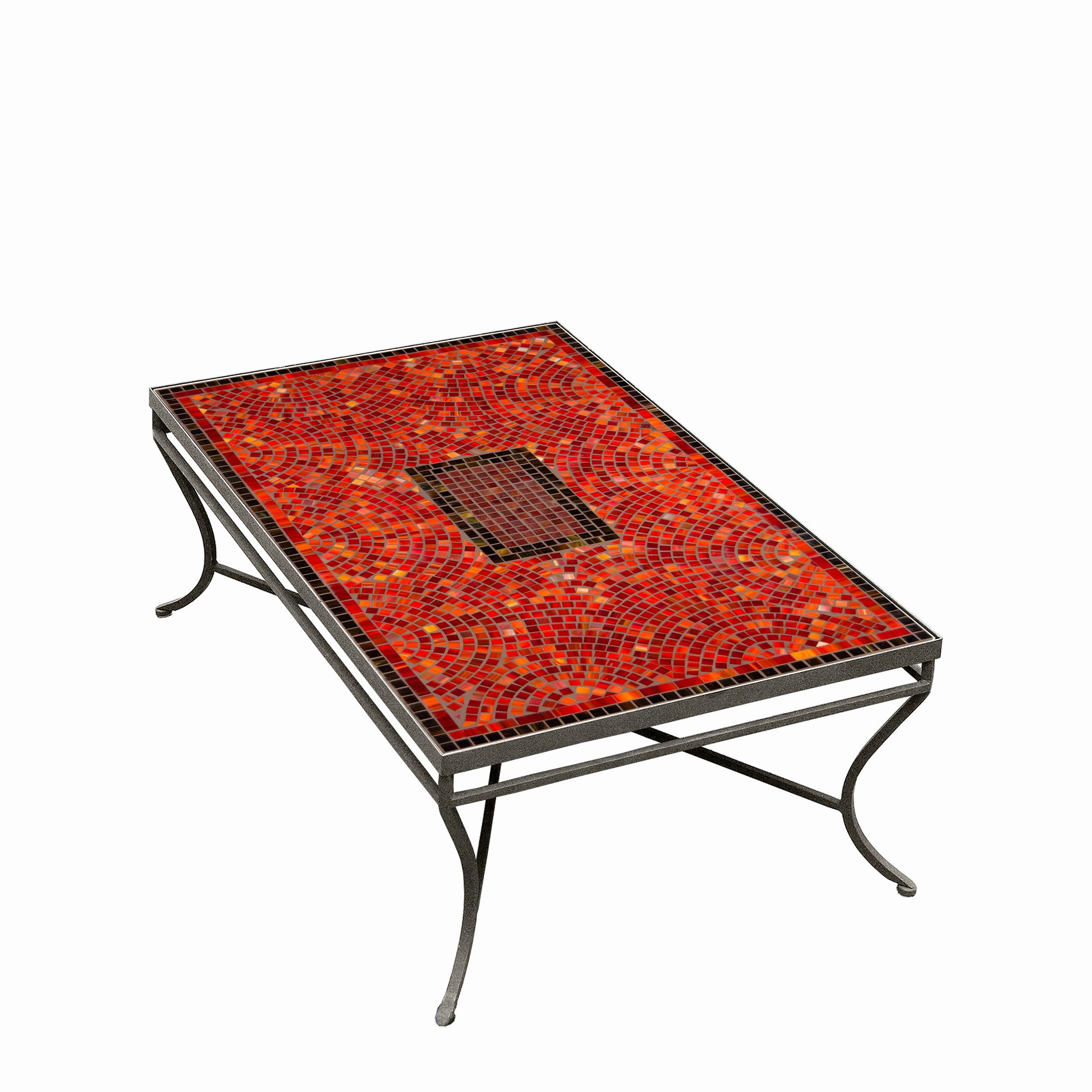 48" x 30" Elements Mosaic Stone Top Coffee Table