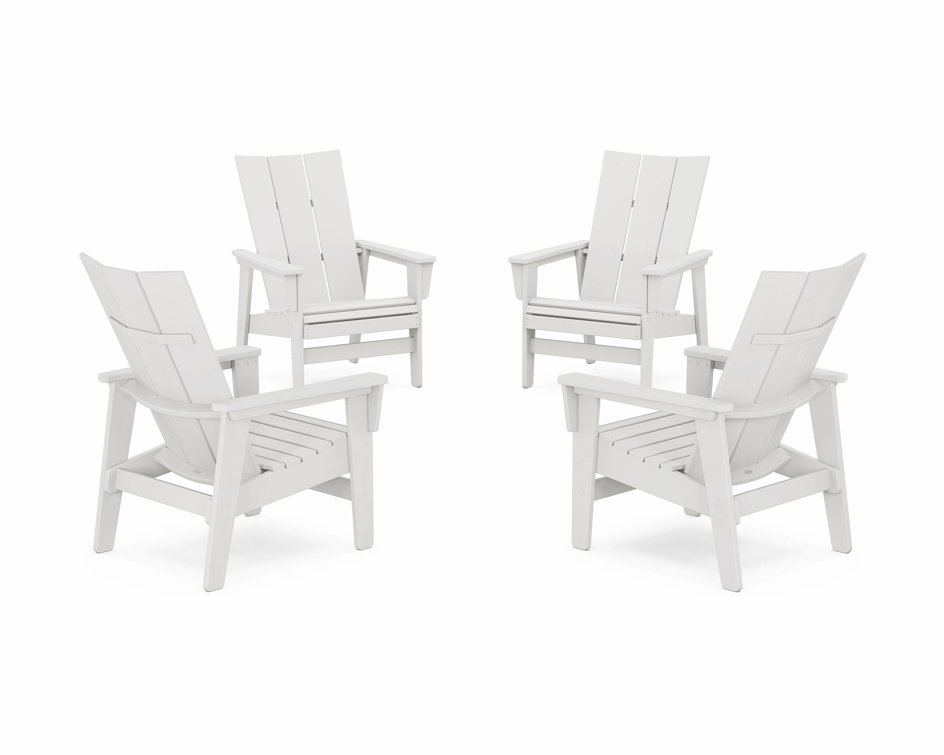 4-Piece Modern Grand Upright Adirondack Chair Conversation Set