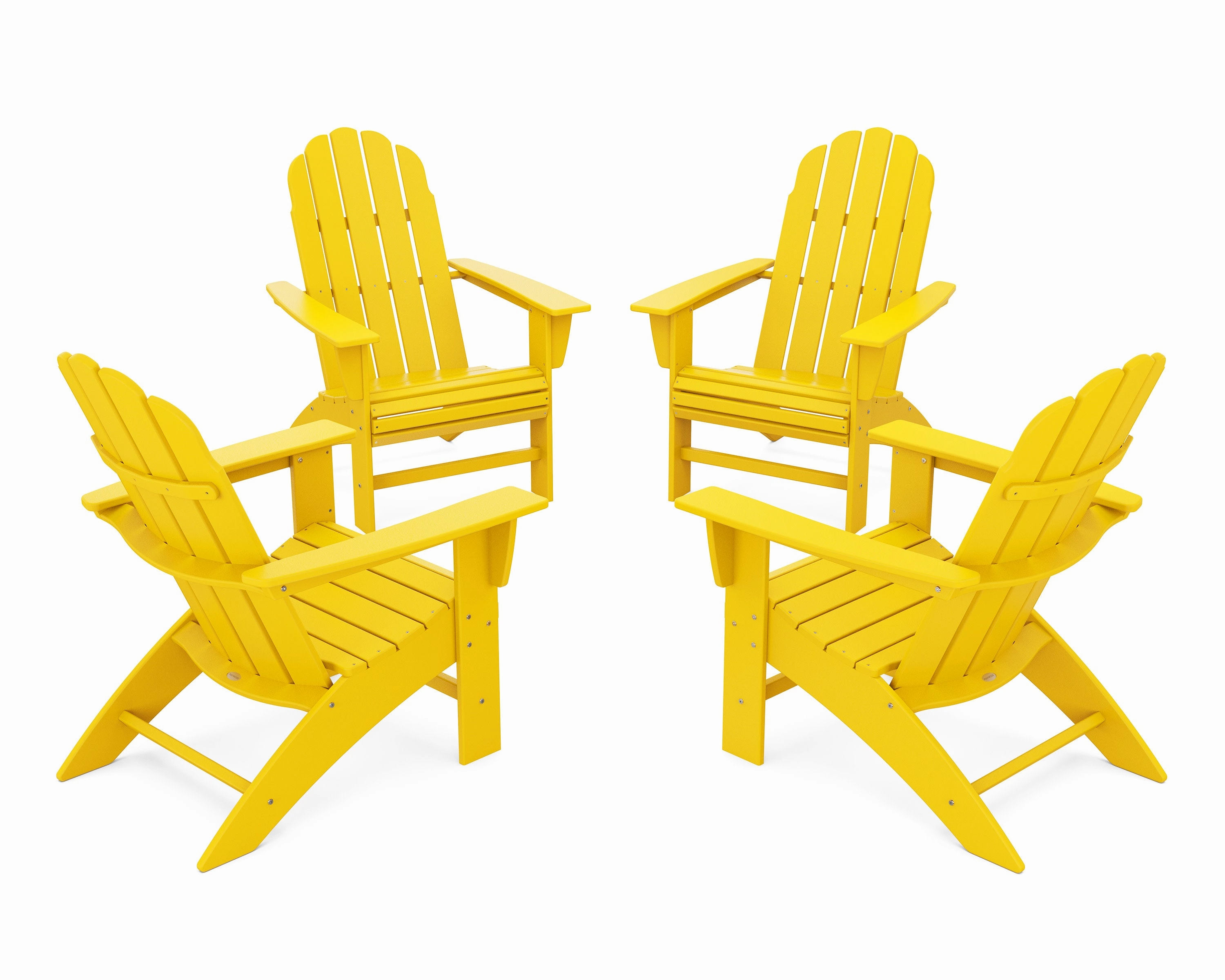 4-Piece Vineyard Curveback Adirondack Chair Conversation Set