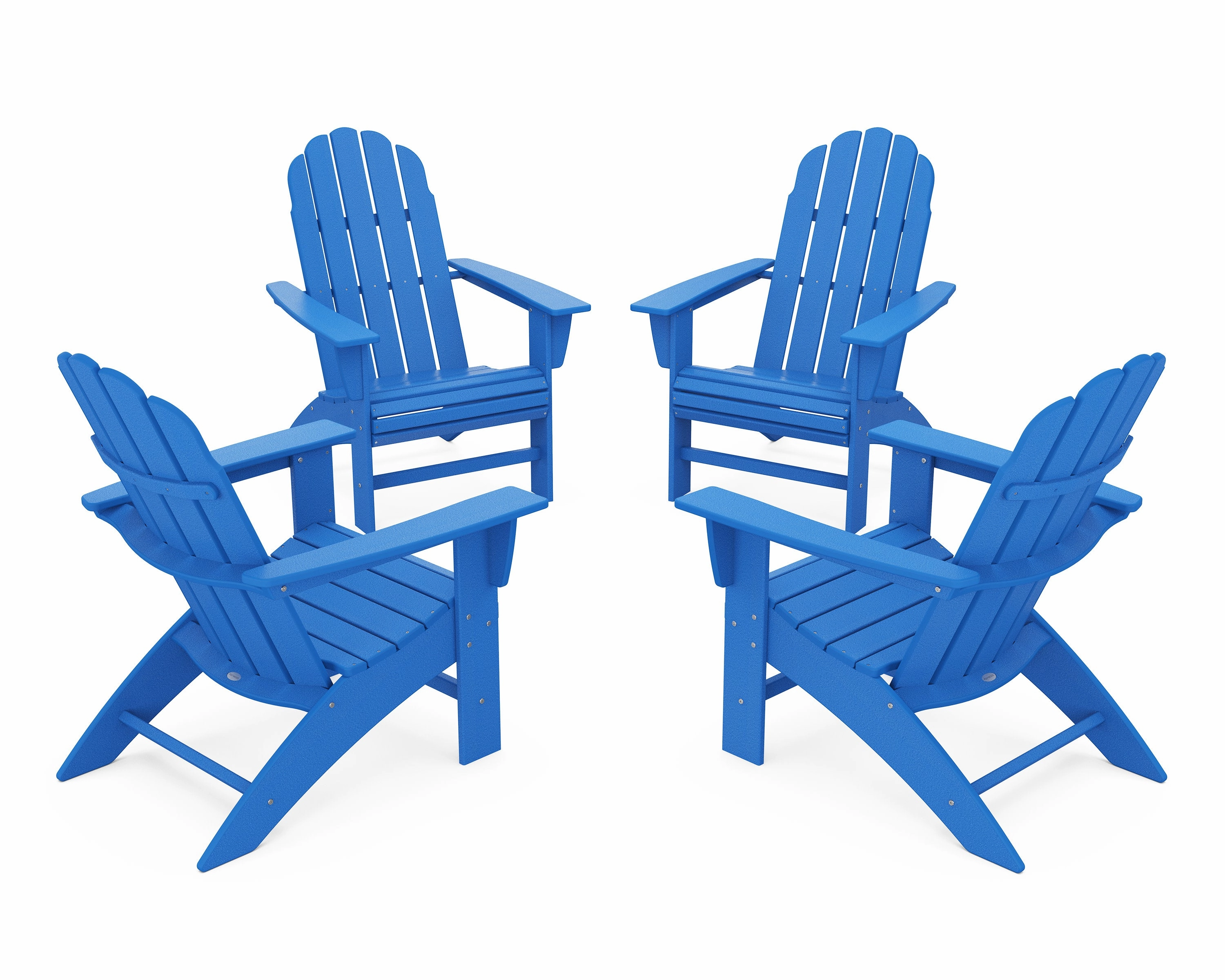 4-Piece Vineyard Curveback Adirondack Chair Conversation Set