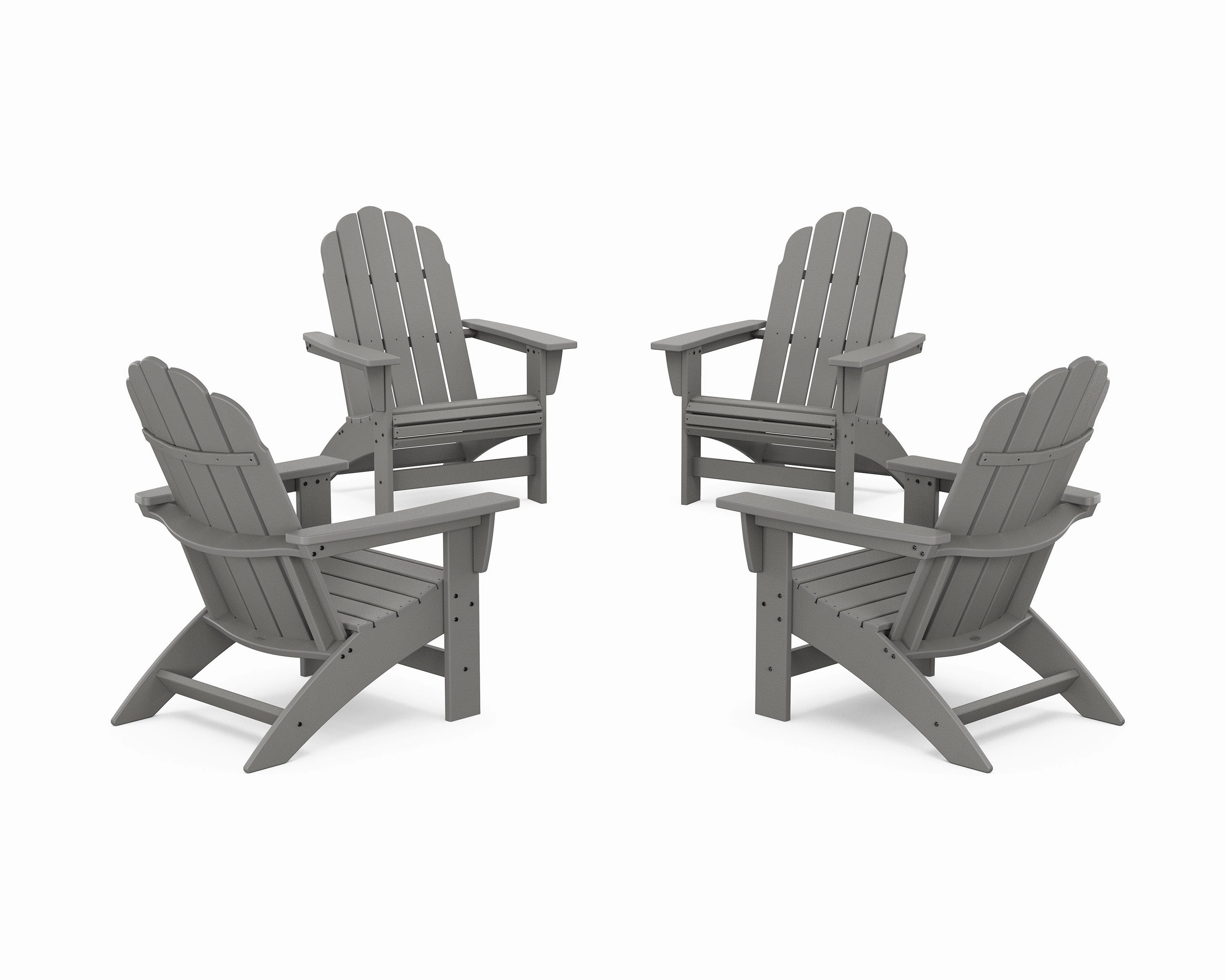 4-Piece Vineyard Grand Adirondack Chair Conversation Setoutdoor patio dining furniture set