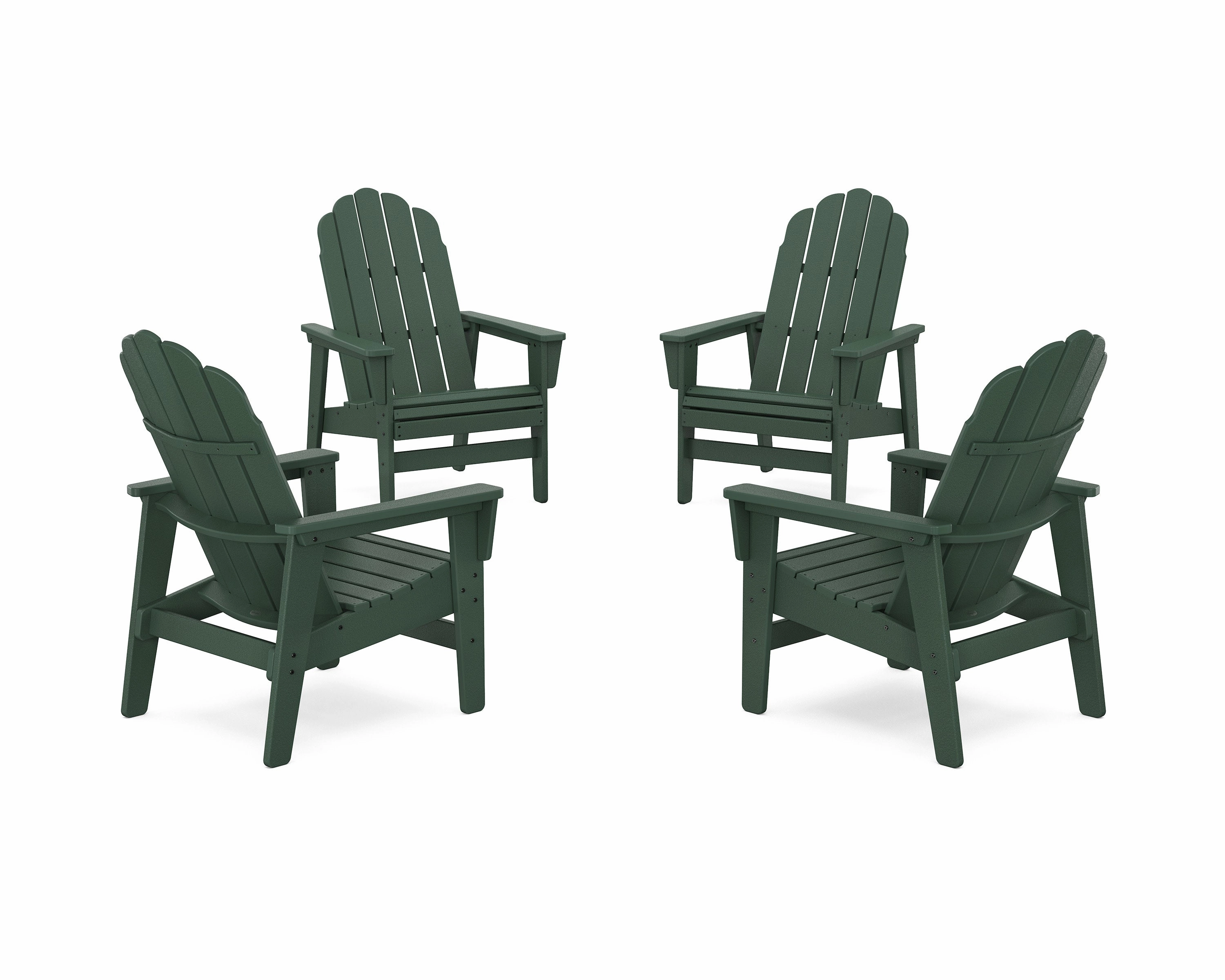 4-Piece Vineyard Grand Upright Adirondack Chair Conversation Set