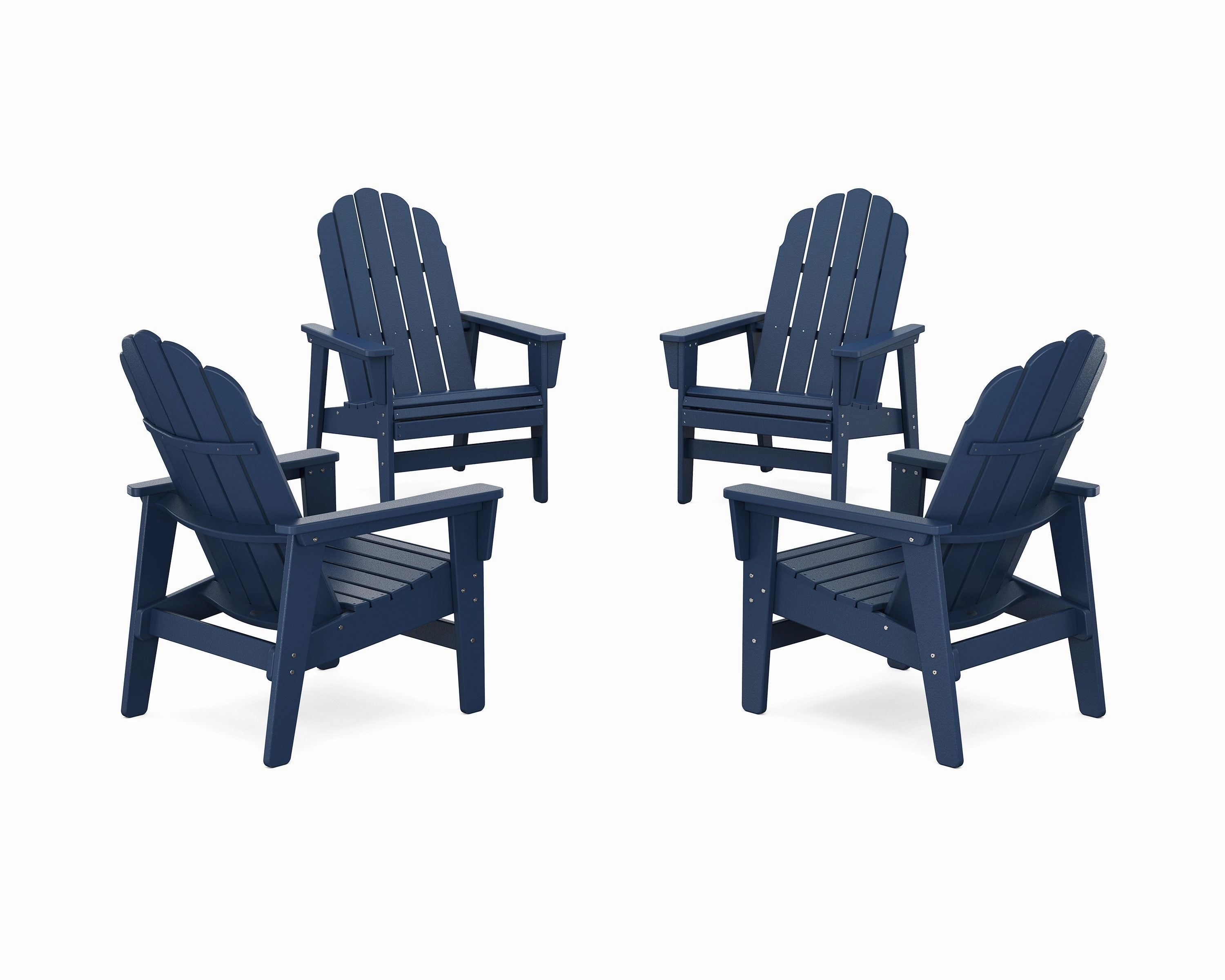 4-Piece Vineyard Grand Upright Adirondack Chair Conversation Set