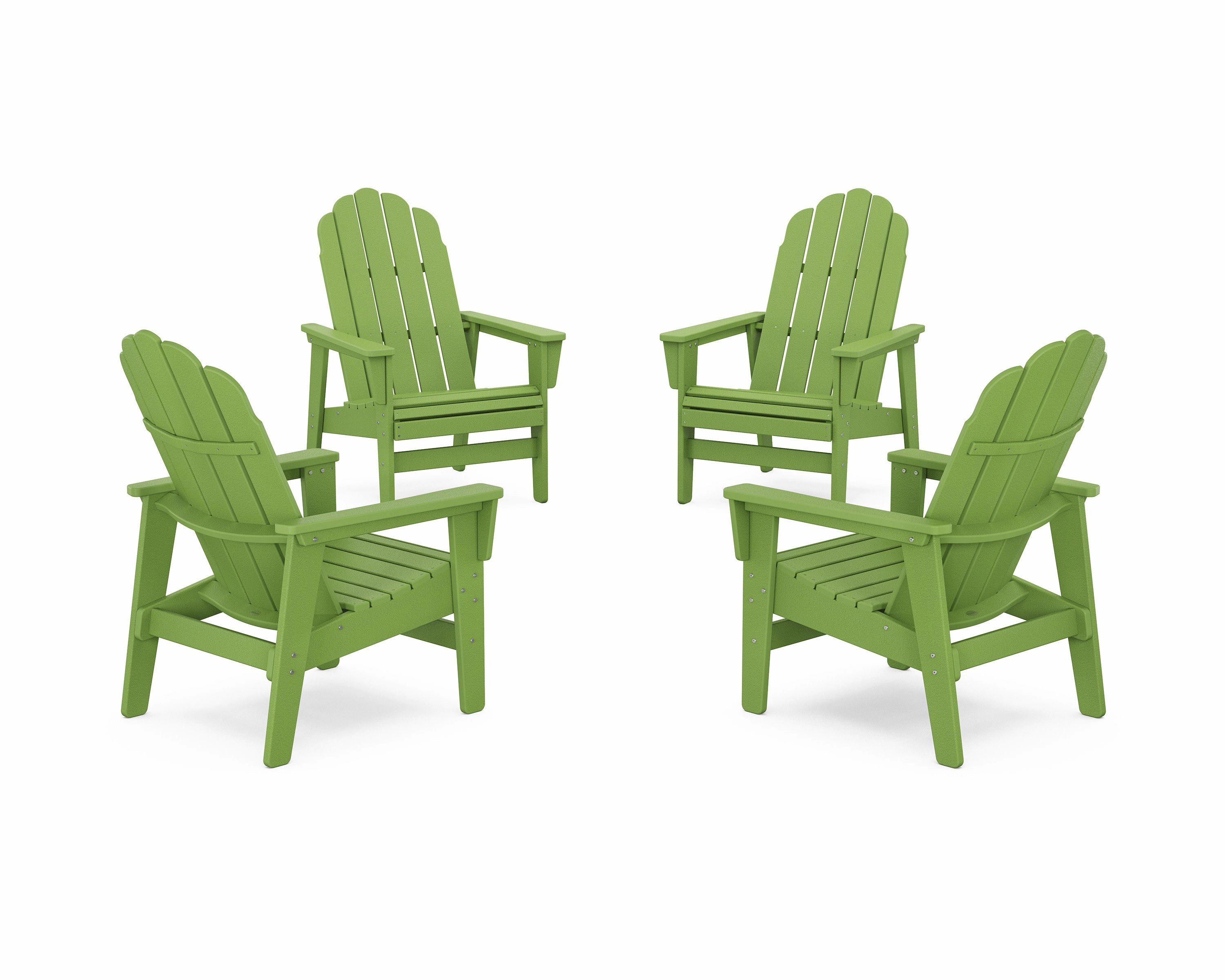 4-Piece Vineyard Grand Upright Adirondack Chair Conversation Set