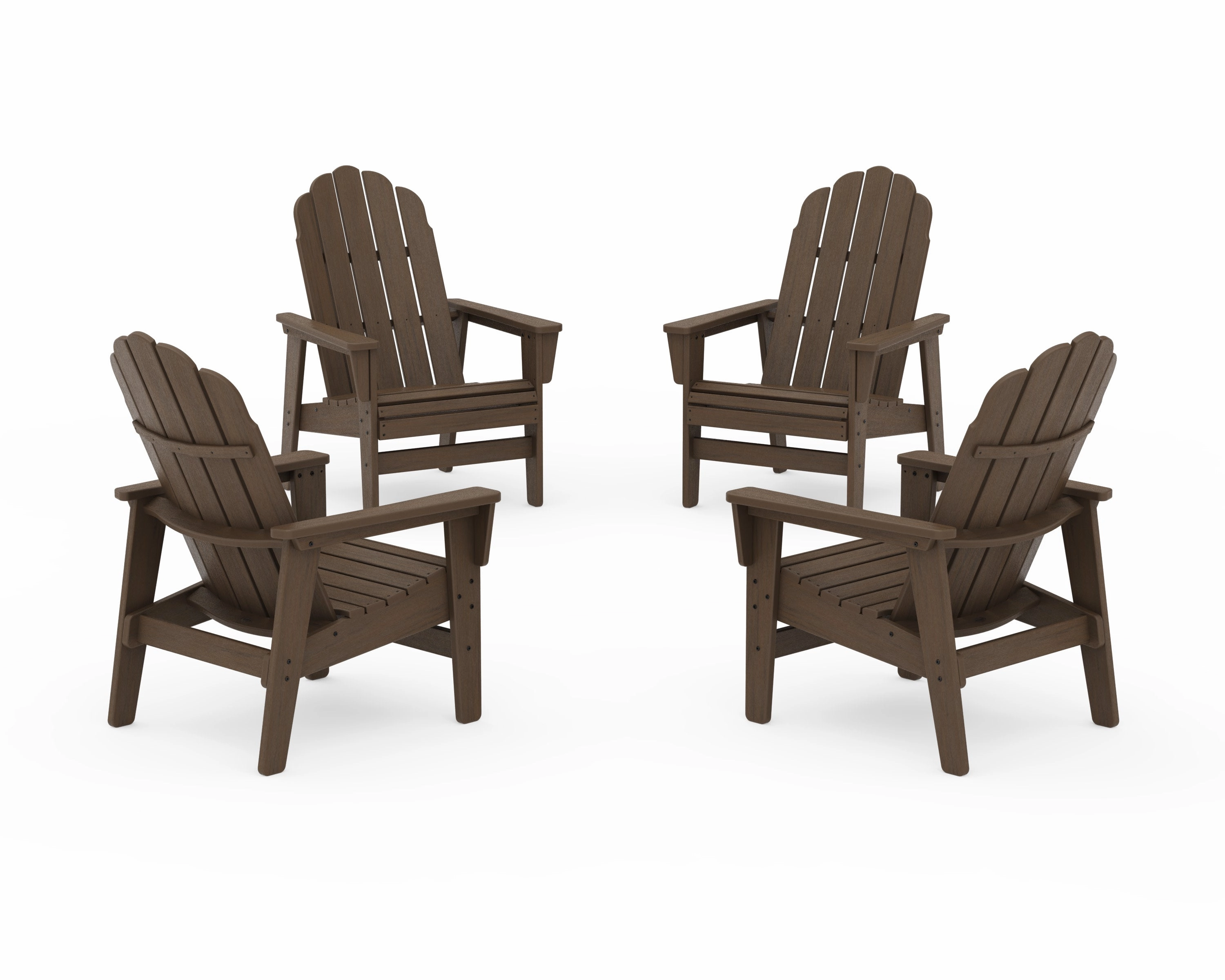 4-Piece Vineyard Grand Upright Adirondack Chair Conversation Set
