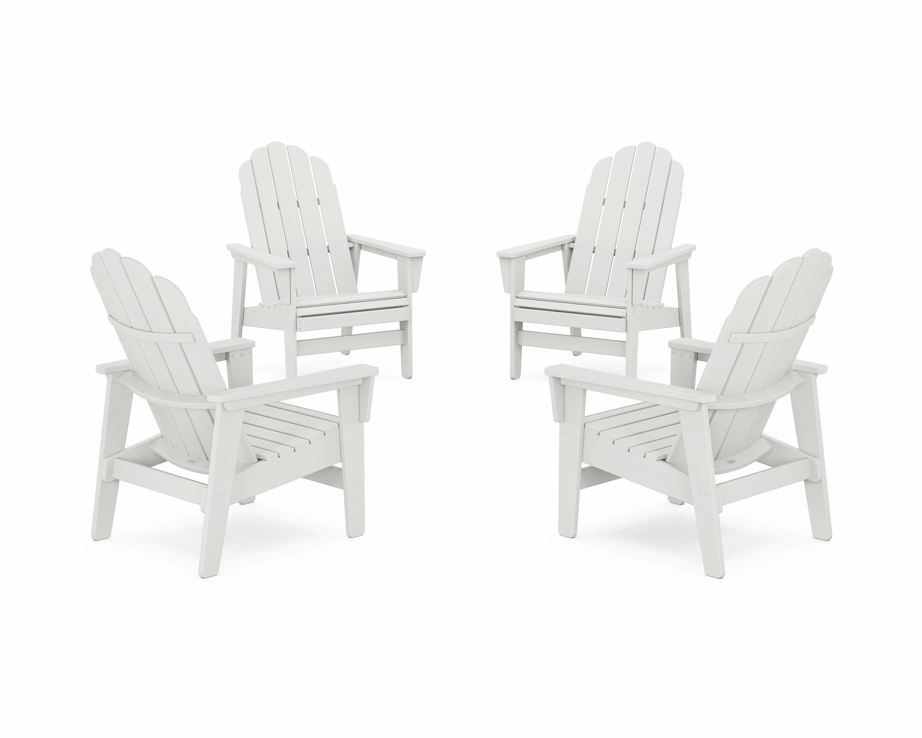 4-Piece Vineyard Grand Upright Adirondack Chair Conversation Set