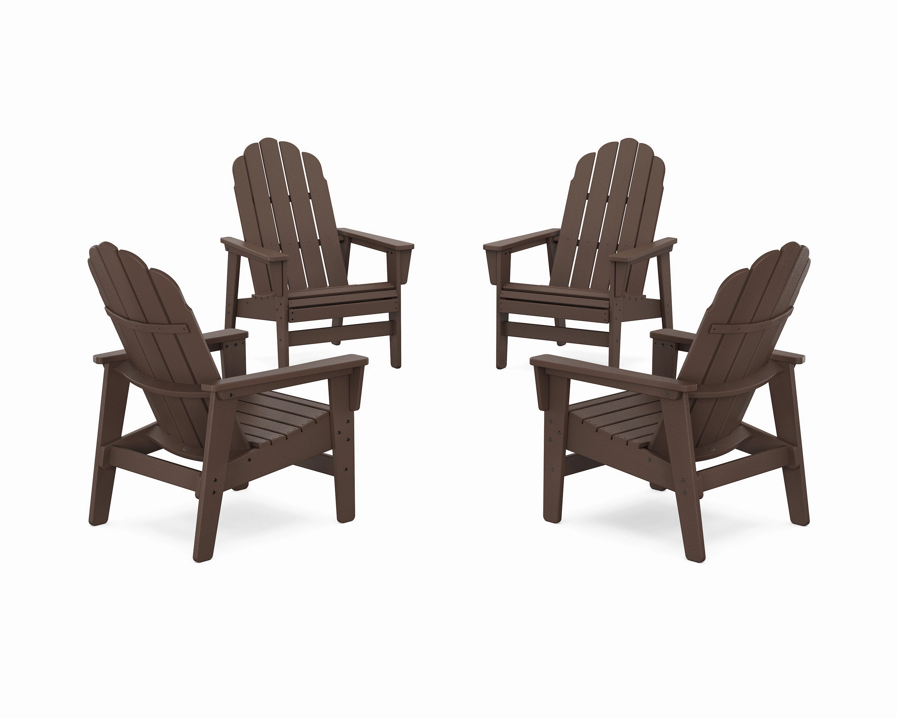 4-Piece Vineyard Grand Upright Adirondack Chair Conversation Set