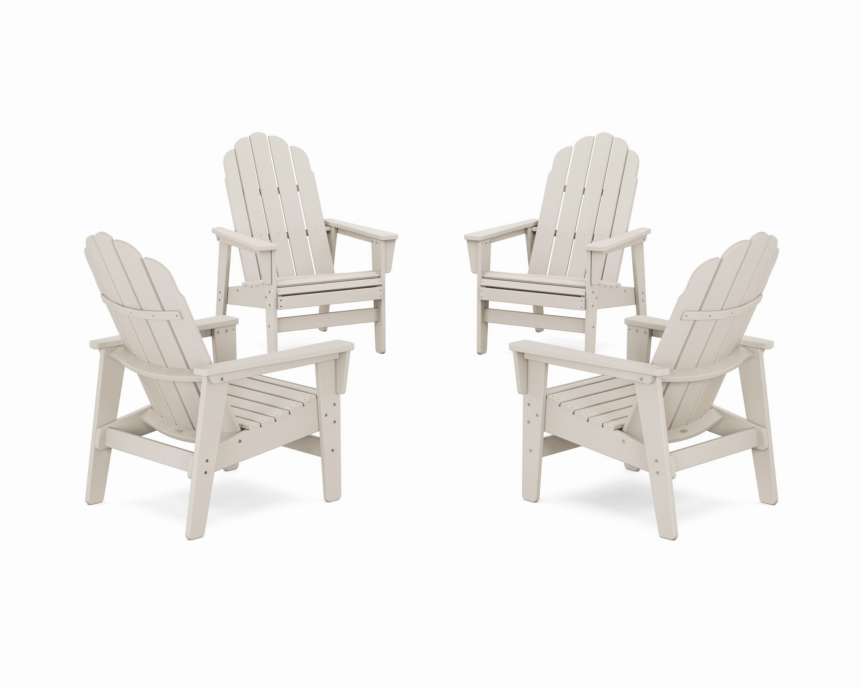 4-Piece Vineyard Grand Upright Adirondack Chair Conversation Set