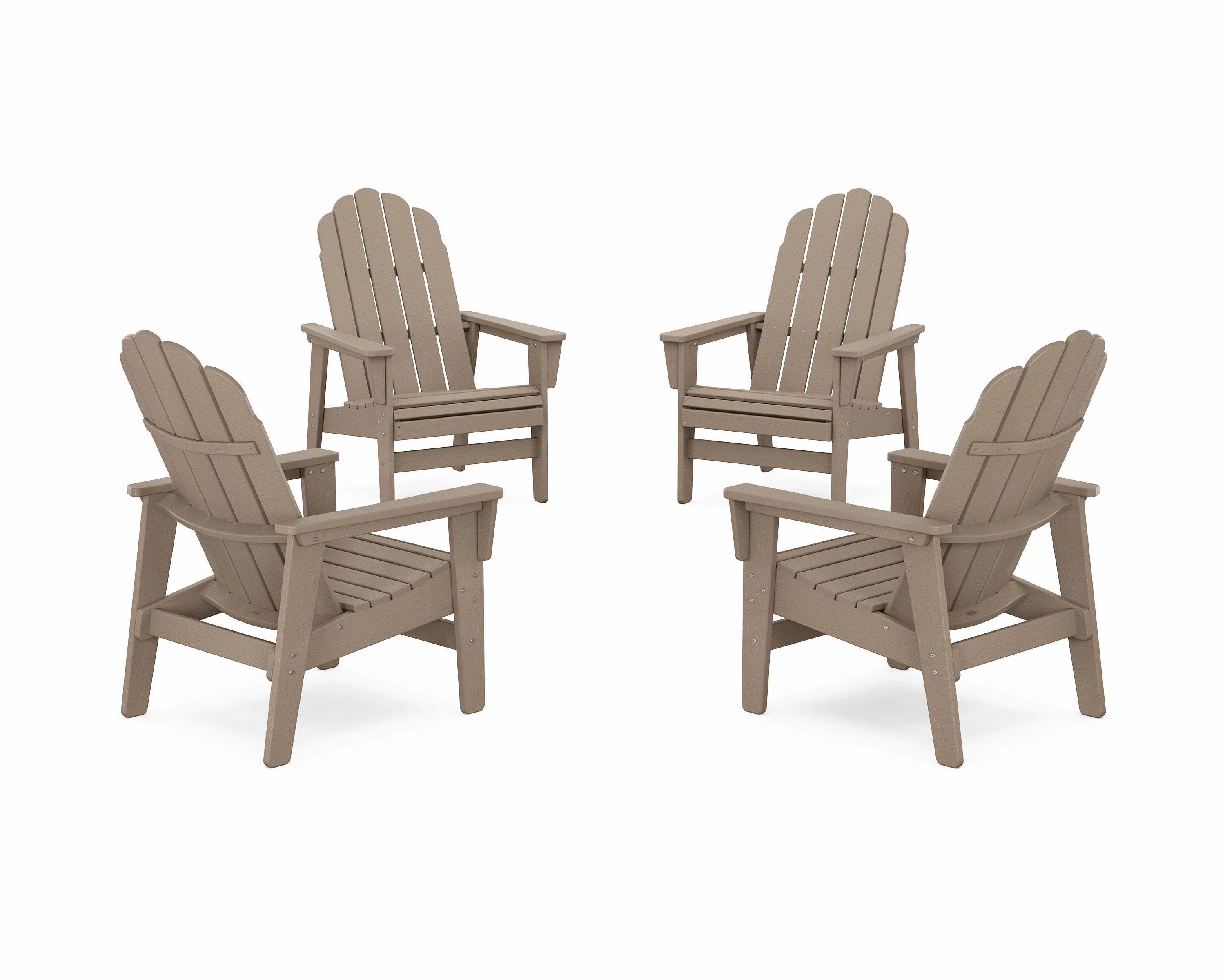 4-Piece Vineyard Grand Upright Adirondack Chair Conversation Set
