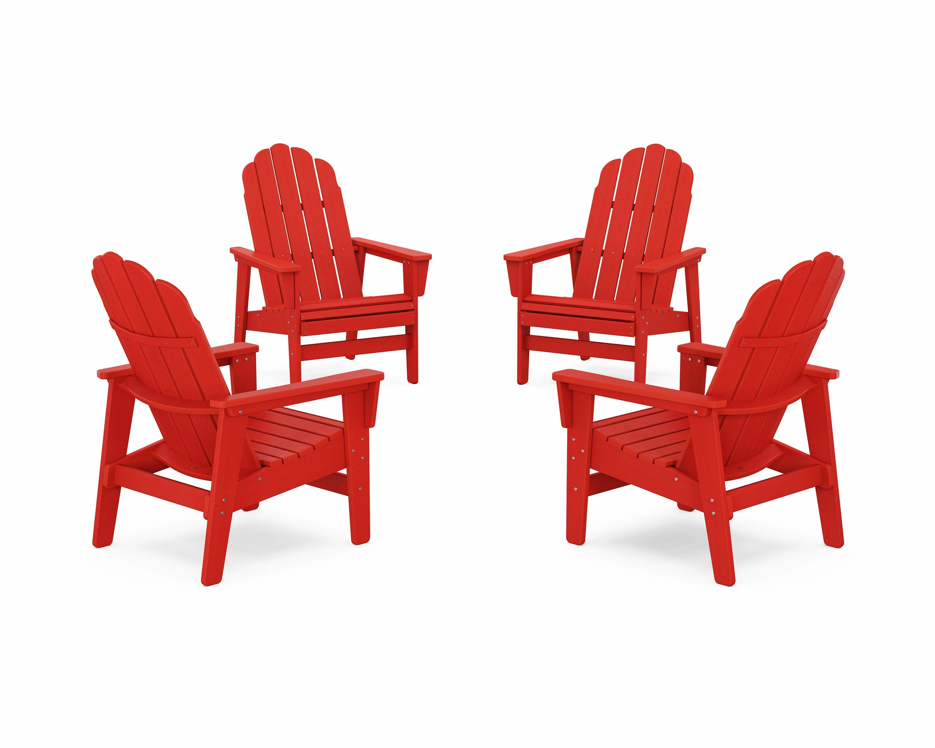 4-Piece Vineyard Grand Upright Adirondack Chair Conversation Set