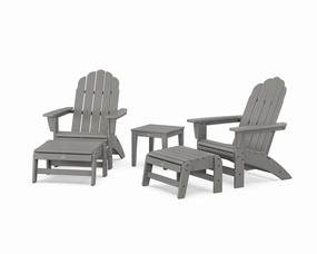 5-Piece Vineyard Grand Adirondack Setoutdoor patio dining furniture set