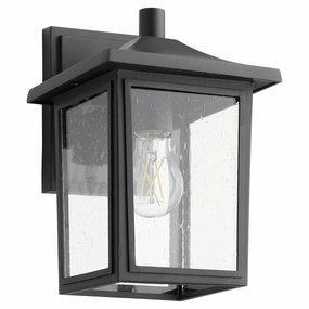 7 in. Lanterns One Light Wall Mount Textured BlackOutdoor wall sconces with motion sensor