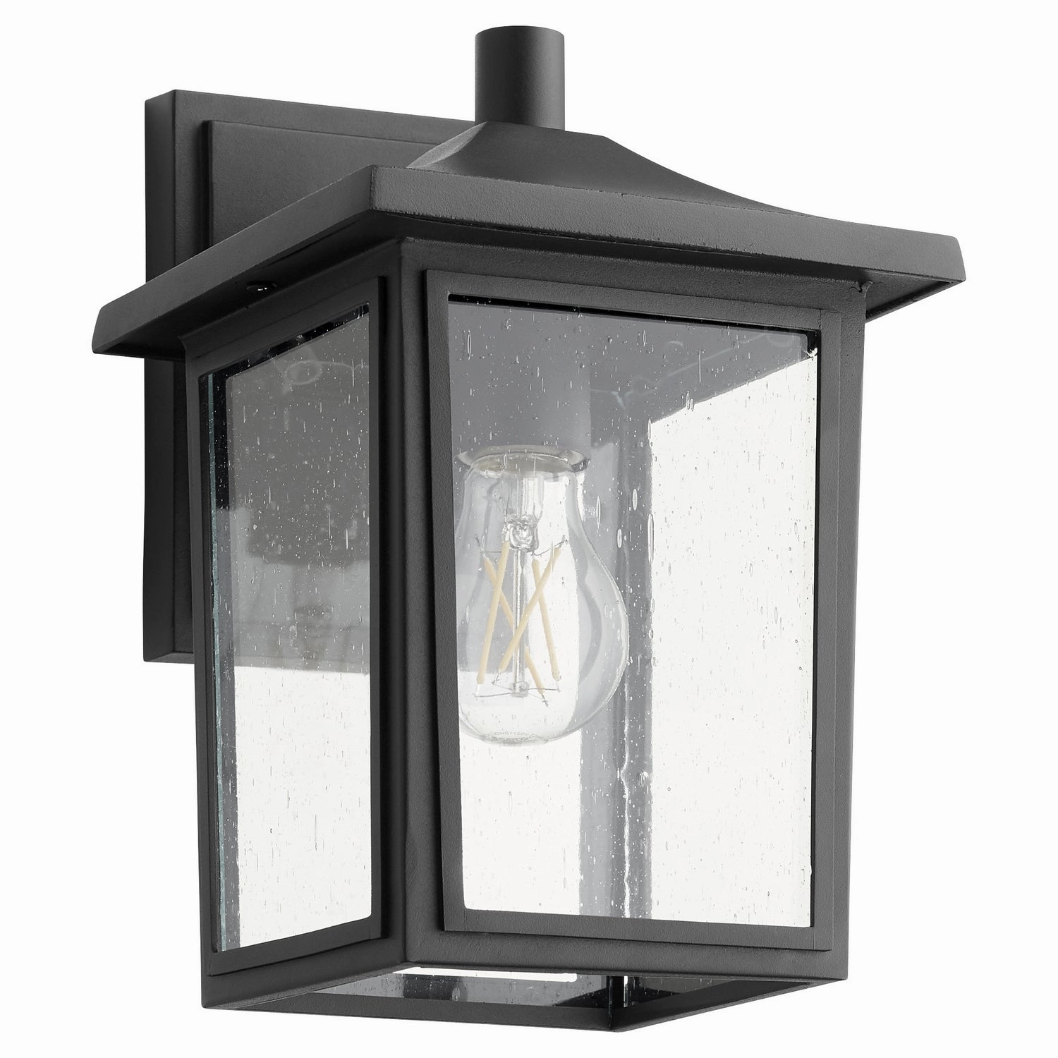 7 in. Lanterns One Light Wall Mount Textured BlackOutdoor wall sconces with motion sensor