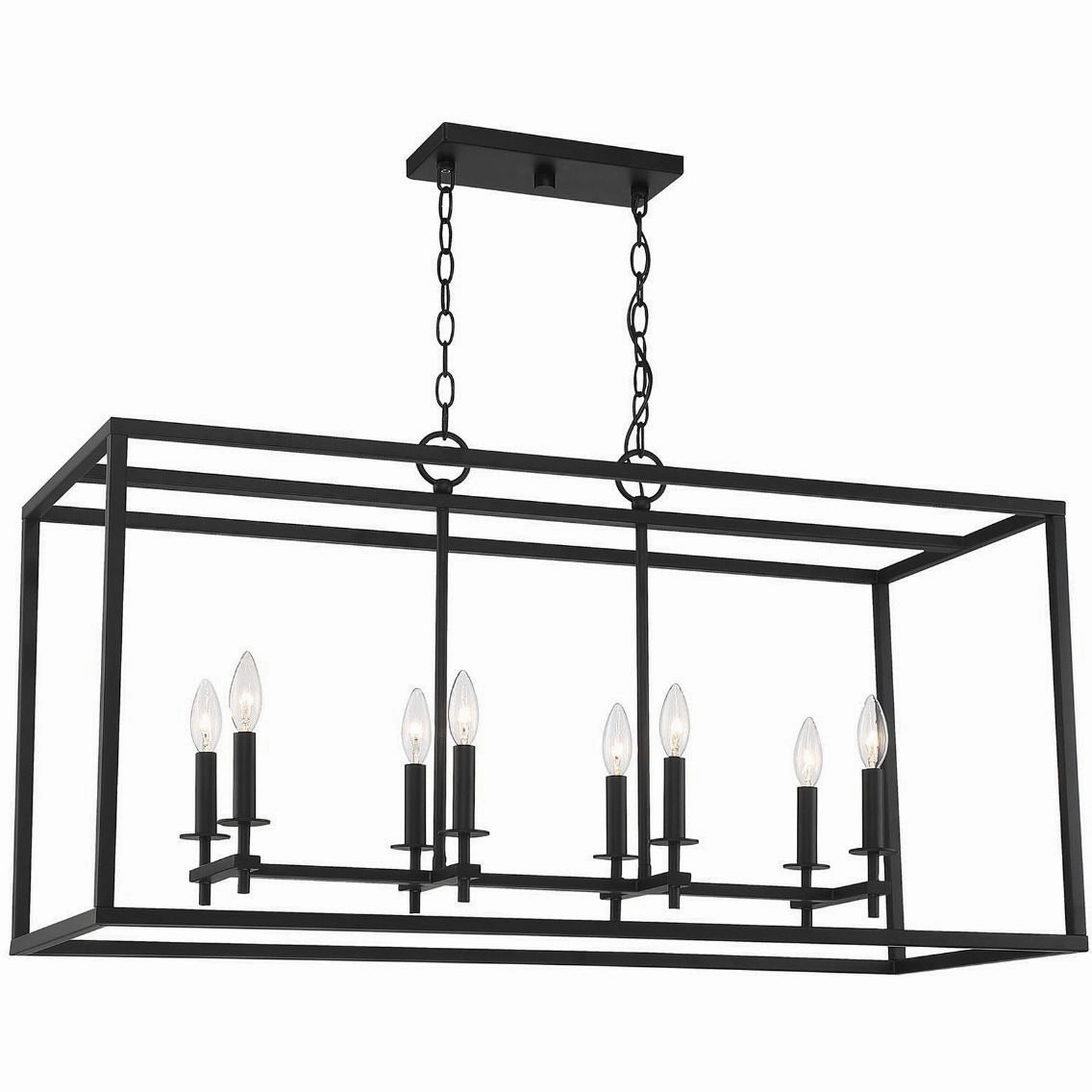 8-Light Outdoor Linear Chandelier