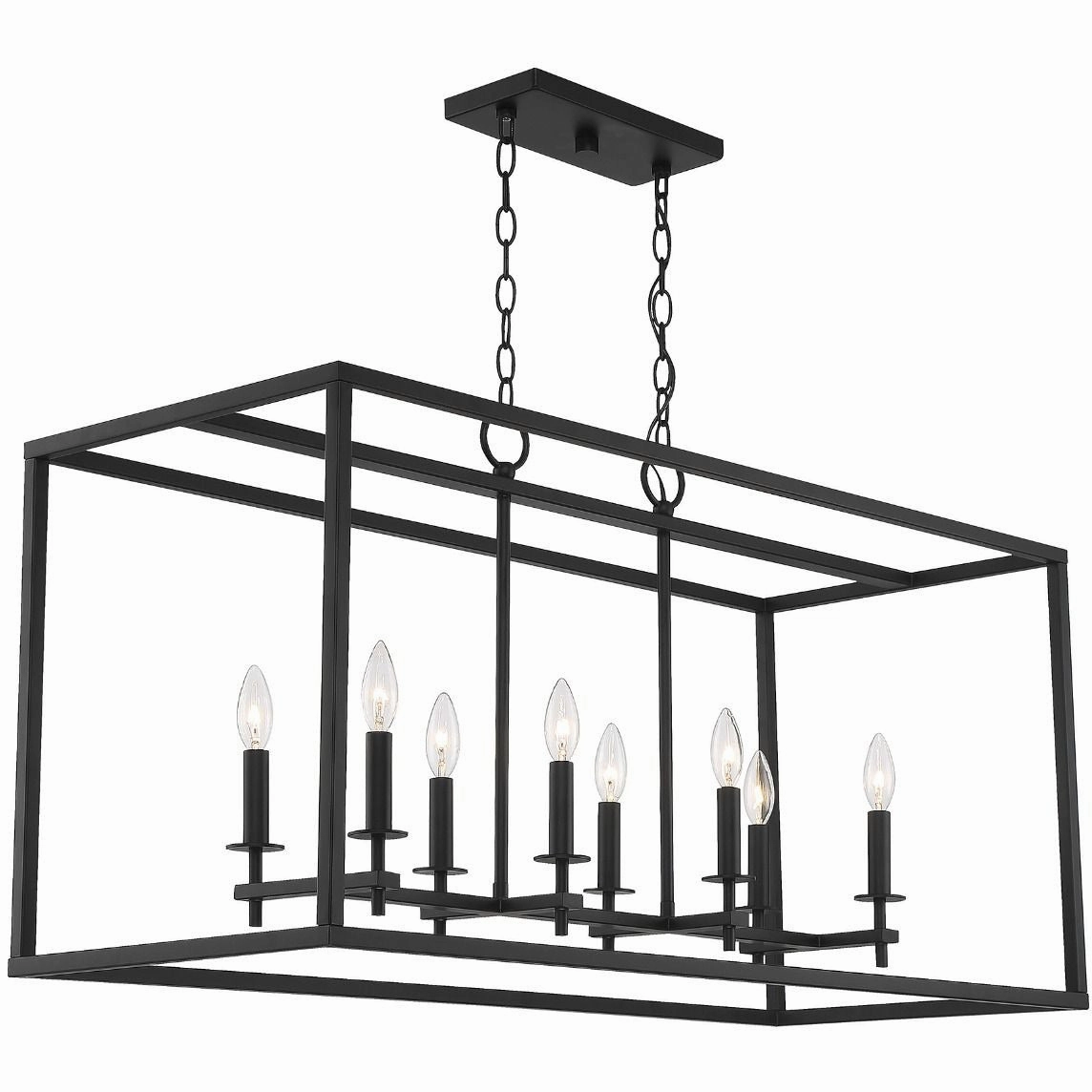8-Light Outdoor Linear Chandelier
