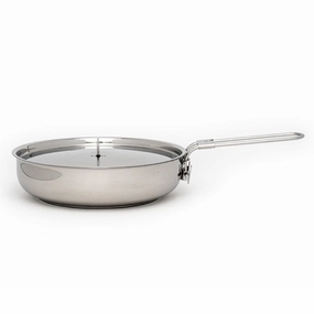 8" Stainless Steel Skillet and Lid professional grade outdoor cooking tools