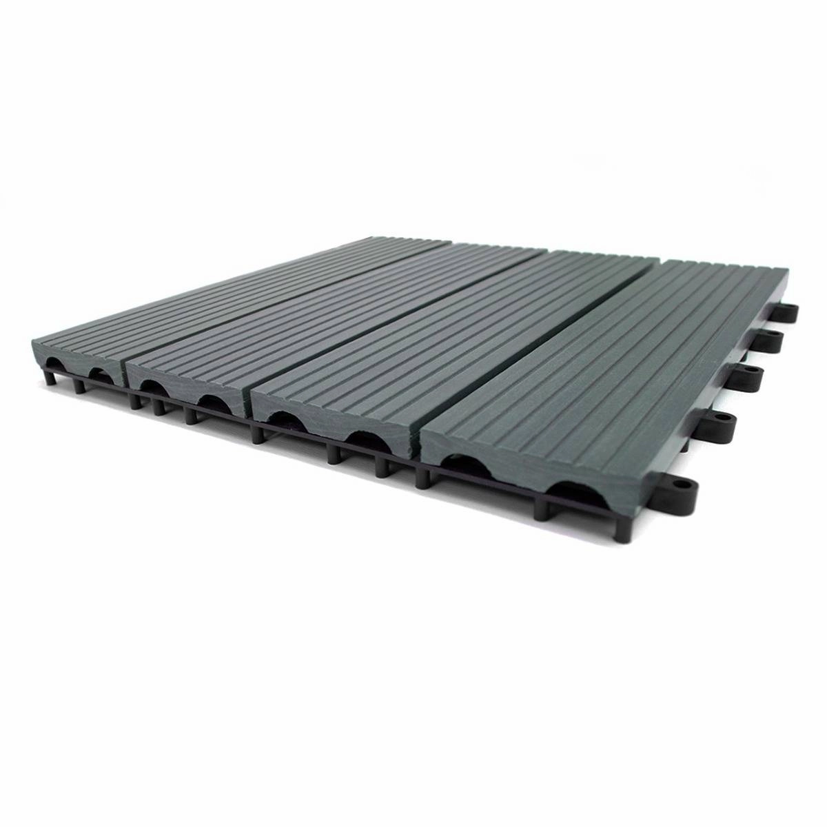 99 x WPC Decking Floor Tiles 30x30cm 9 SQM - Grey