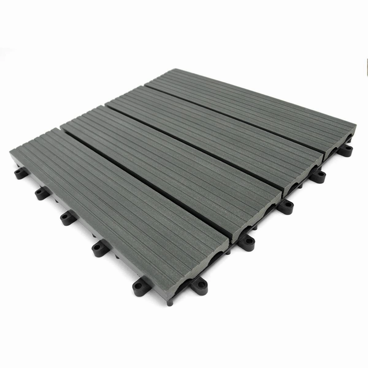 99 x WPC Decking Floor Tiles 30x30cm 9 SQM - Grey