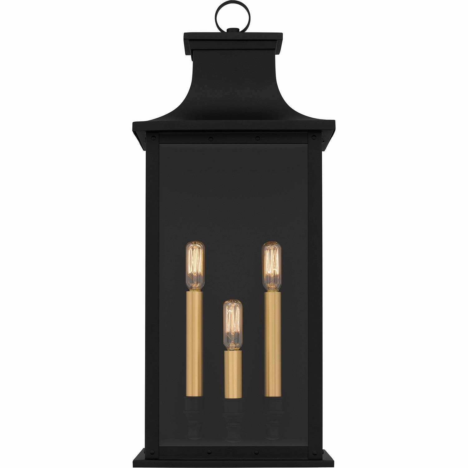 Abernathy Three Light Outdoor Wall Mount Matte Black