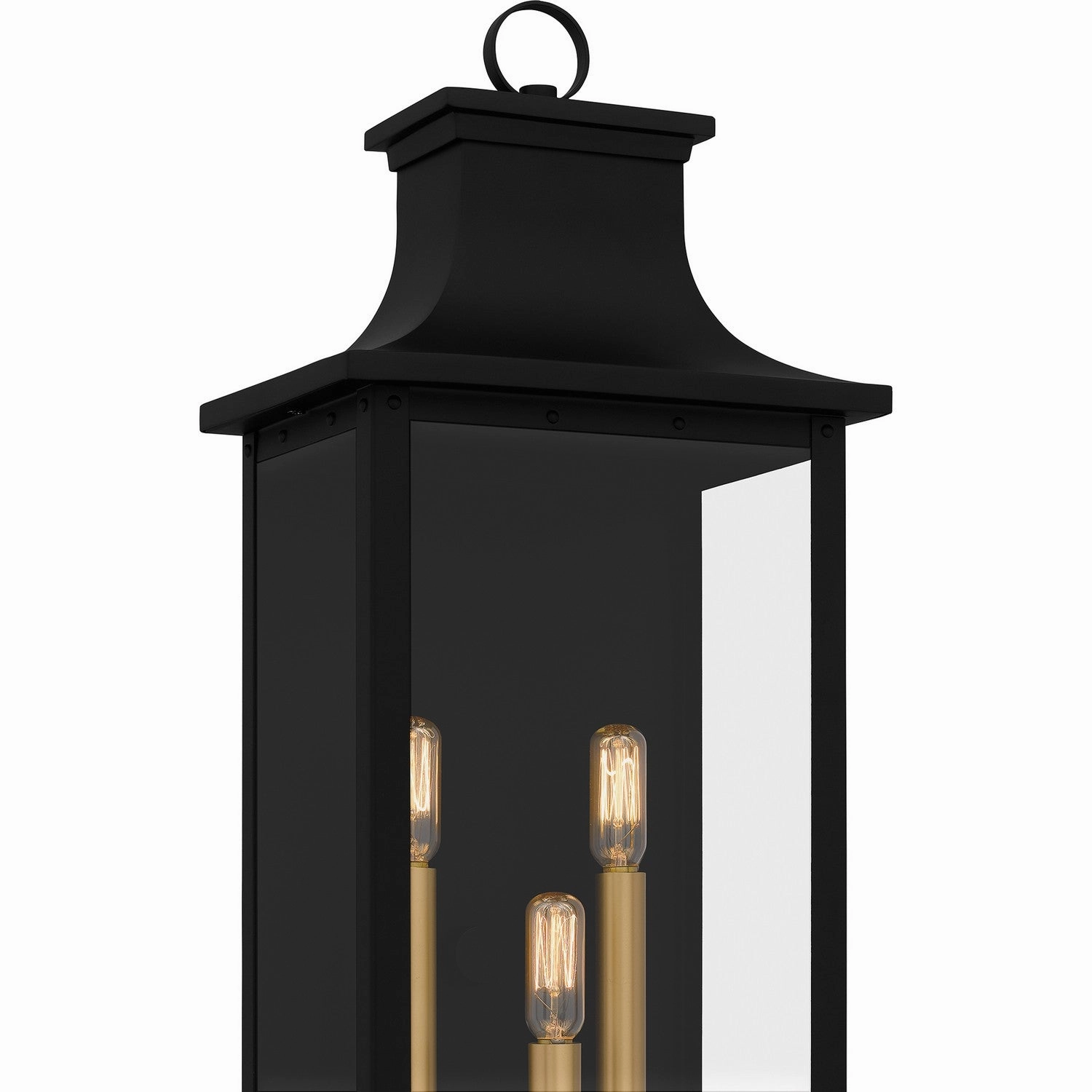 Abernathy Three Light Outdoor Wall Mount Matte Black