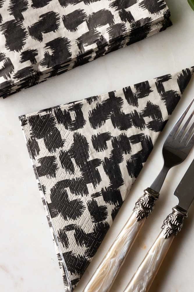 Abstract Leopard Print Napkins - Pack Of 20