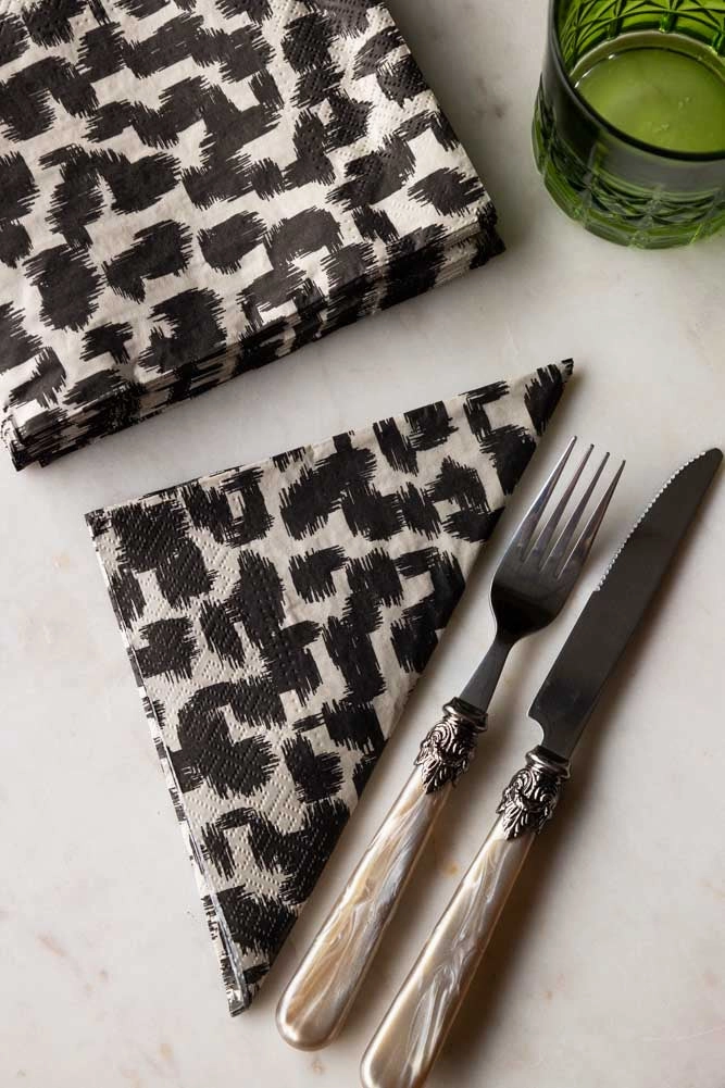 Abstract Leopard Print Napkins - Pack Of 20outdoor patio dining furniture set