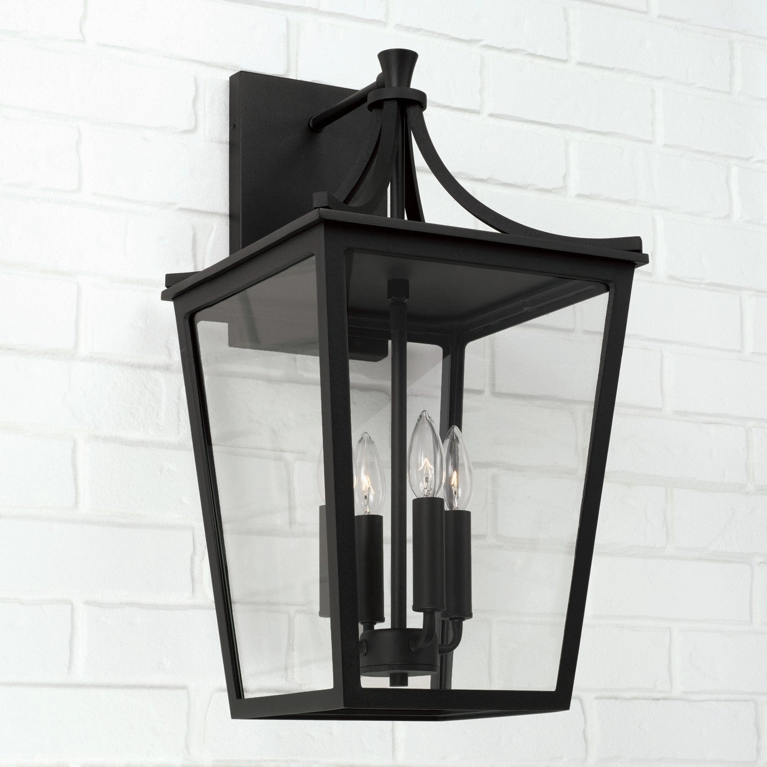 Adair Four Light Outdoor Wall Lantern Black