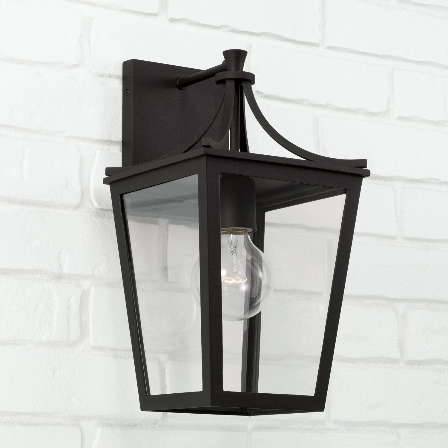 Adair One Light Outdoor Wall Lantern Black