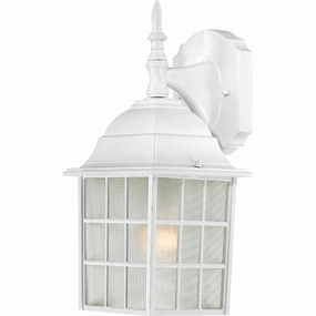 Adams One Light Wall Lantern WhiteOutdoor wall sconces with motion sensor