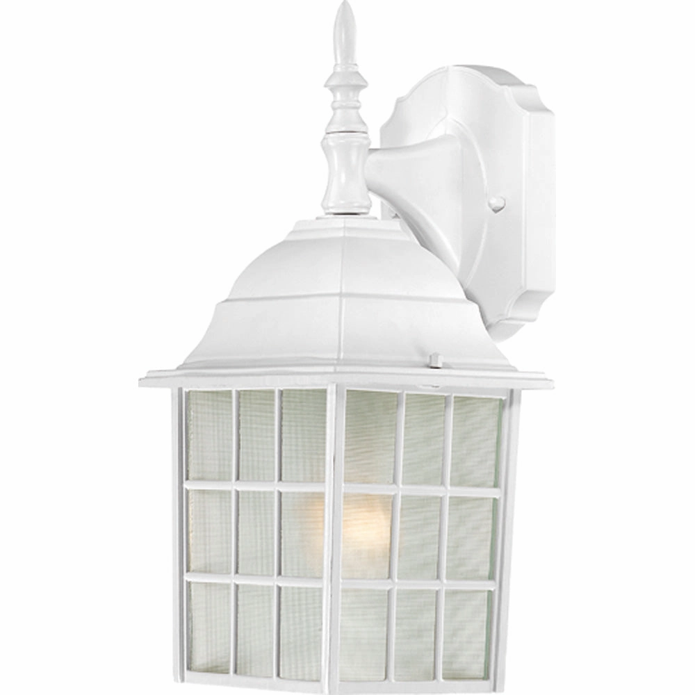 Adams One Light Wall Lantern WhiteOutdoor wall sconces with motion sensor