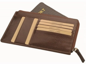 Adpel Bon Voyage Vitello Leather Passport Holder | Brown Limited Stock Deals Limited Time Discount