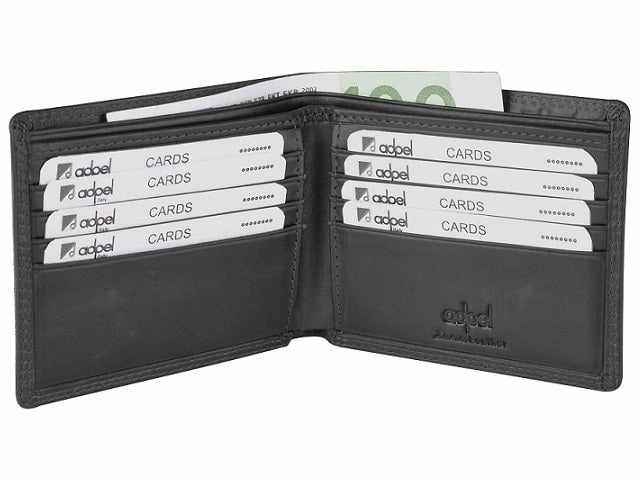 Adpel Dakota Leather 8Cc Wallet | Black Trending Now Discount