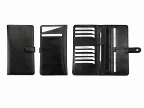Adpel Leather Slimline Travel Wallet | Black Shop Save Big