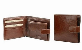 MustHave Clearance Adpel Leather Wallet With Coin Purse And Tab Closure
