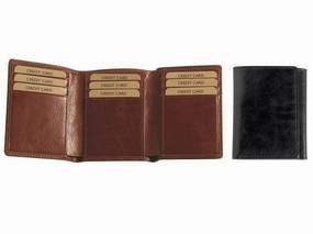 Limited Time Steal Online Exclusive Steal Adpel Vitello Leather Tri Fold Card Holder