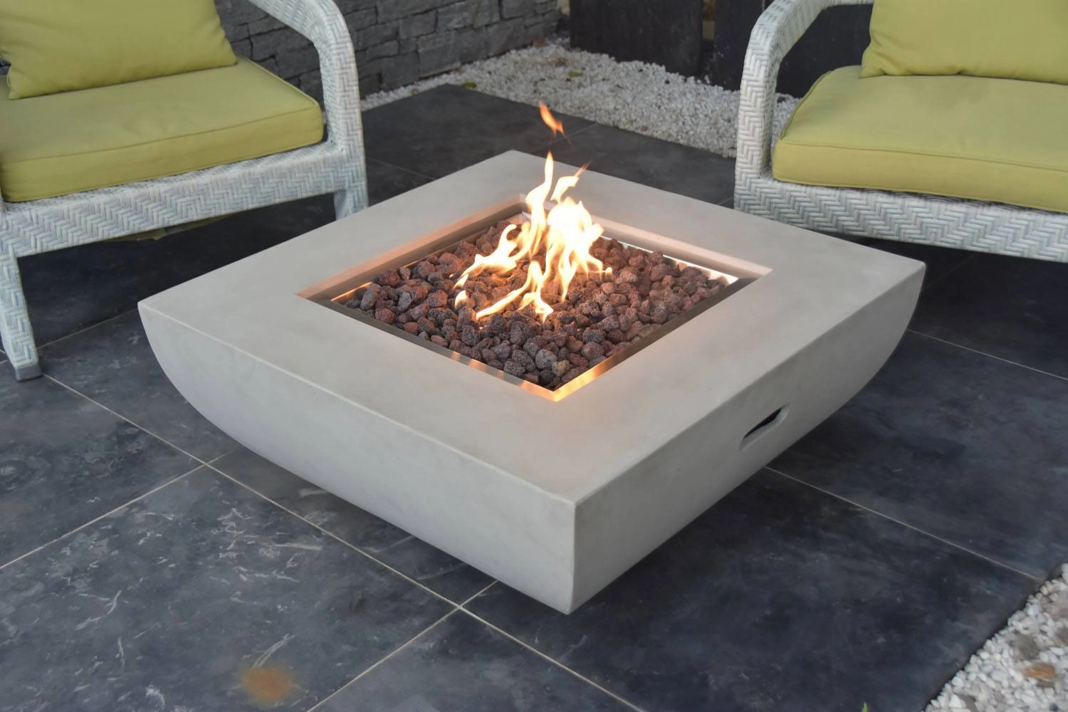 Agung Concrete Lava Stone Fire Table  Propane