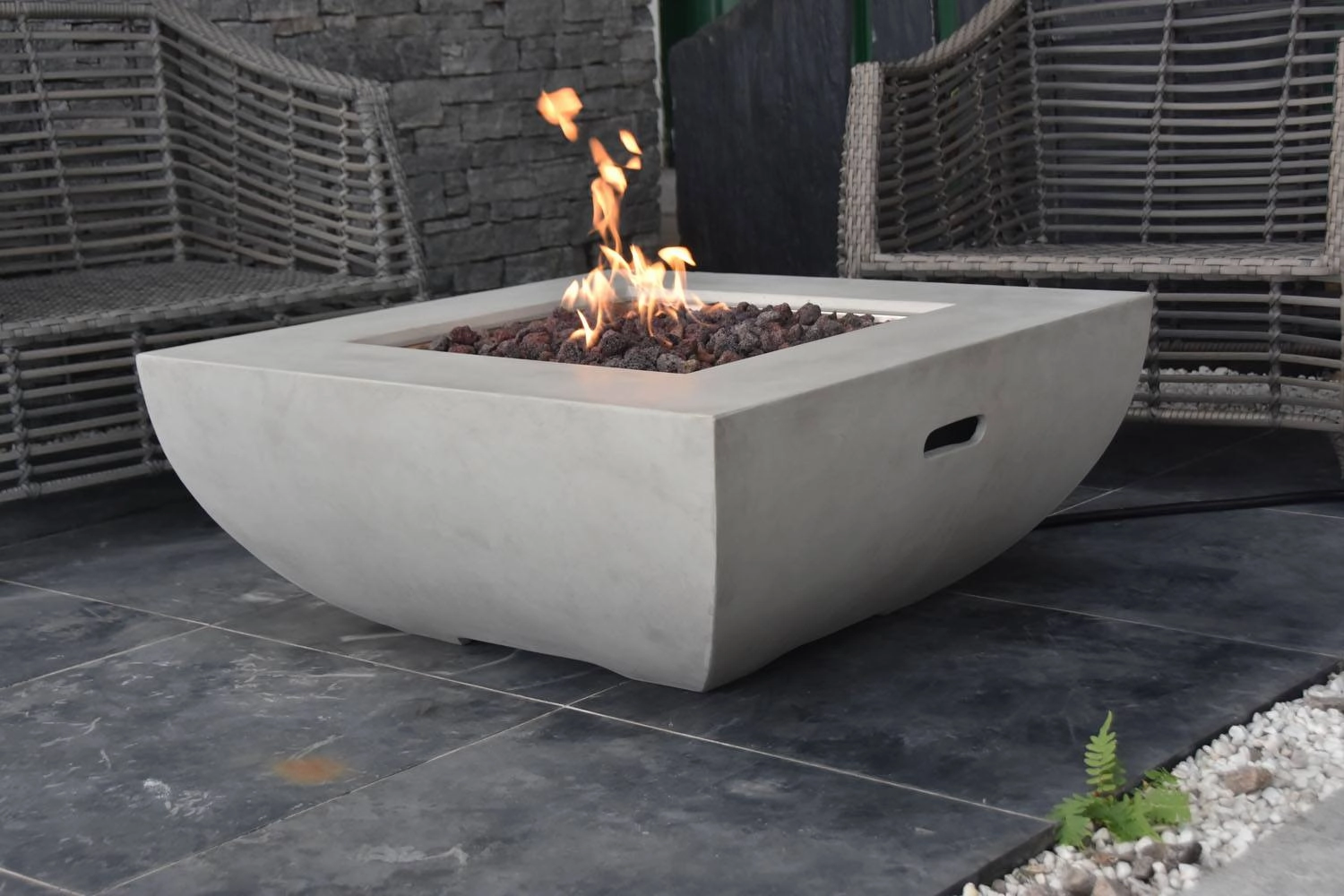 Agung Concrete Lava Stone Fire Table  Propane