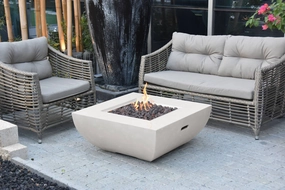 Agung Concrete Lava Stone Fire Table  Propaneoutdoor patio furniture set