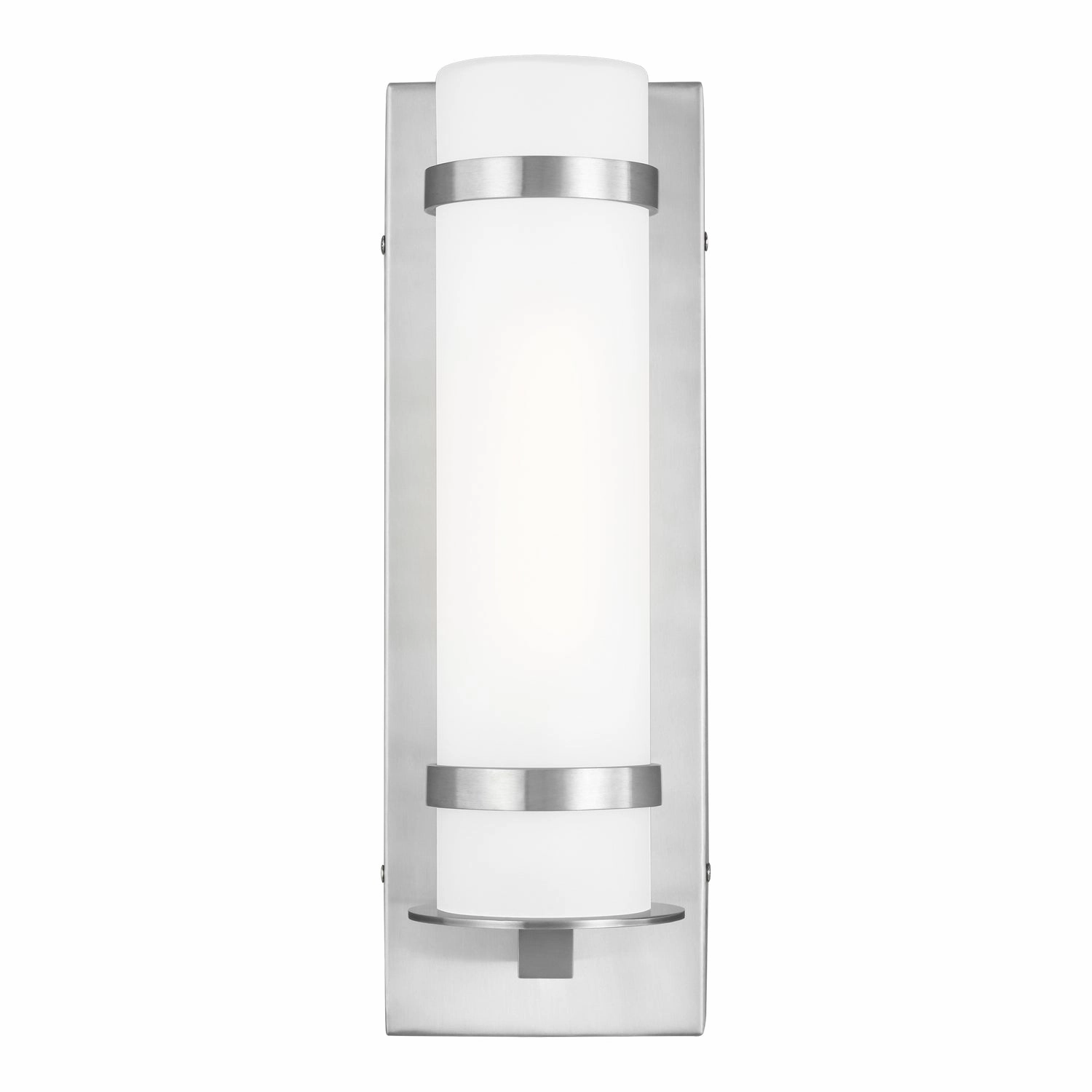 Alban One Light Outdoor Wall Lantern Satin Aluminum