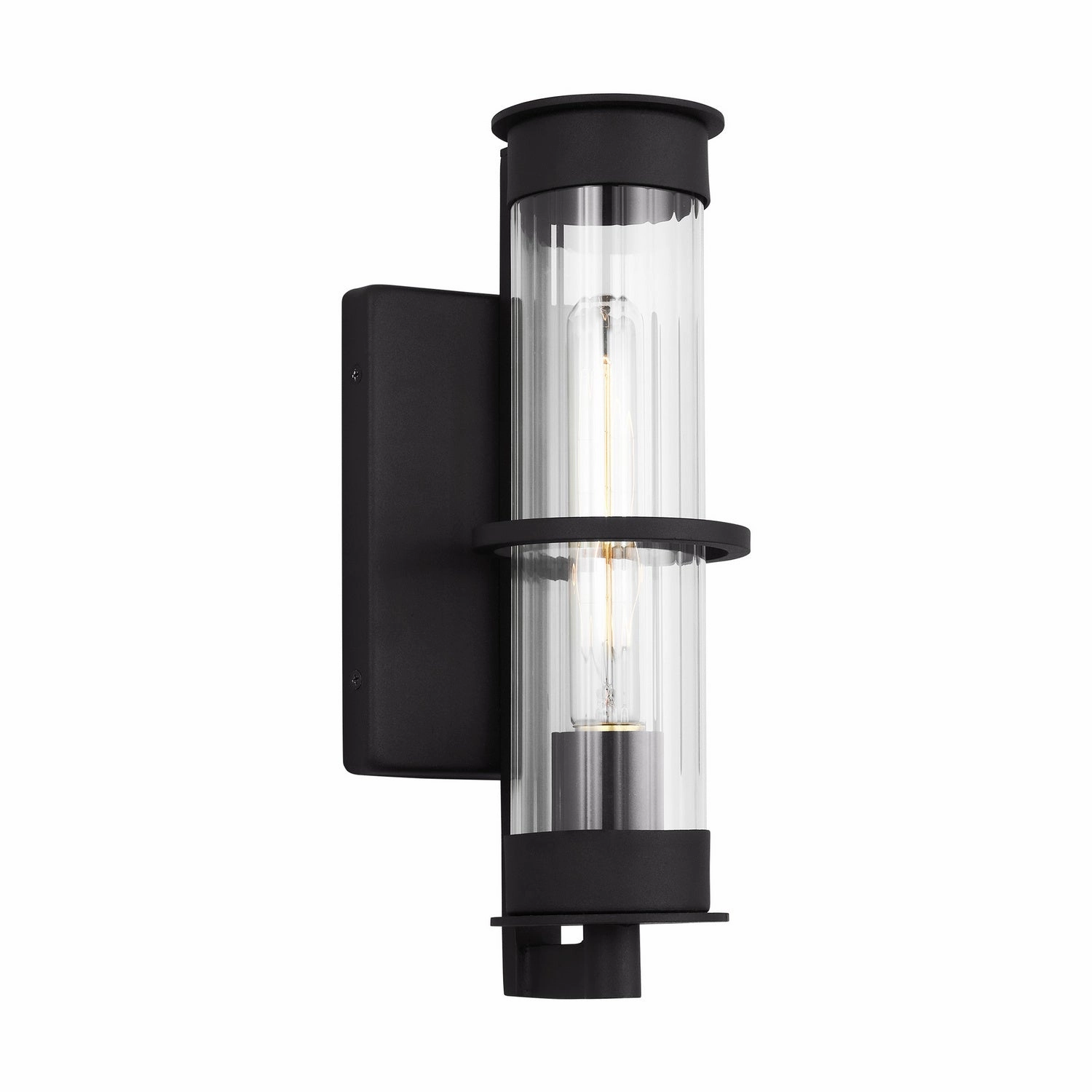 Alcona Small Outdoor Wall Lantern Black