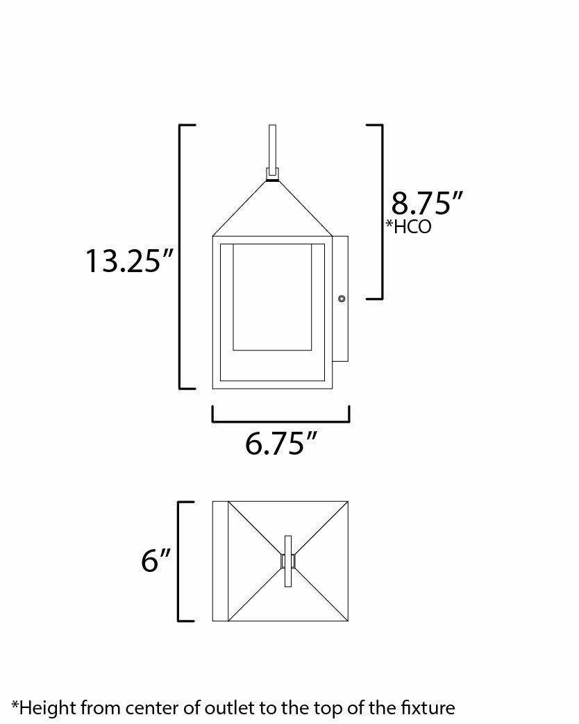 Aldous One Light Outdoor Wall Sconce Black