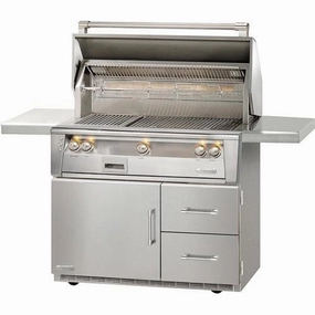 Alfresco 42 inch Standard Grill Sear Zone On Refrigerated Base ALXE-42SZRFG-NG compact BBQ grill for small spaces