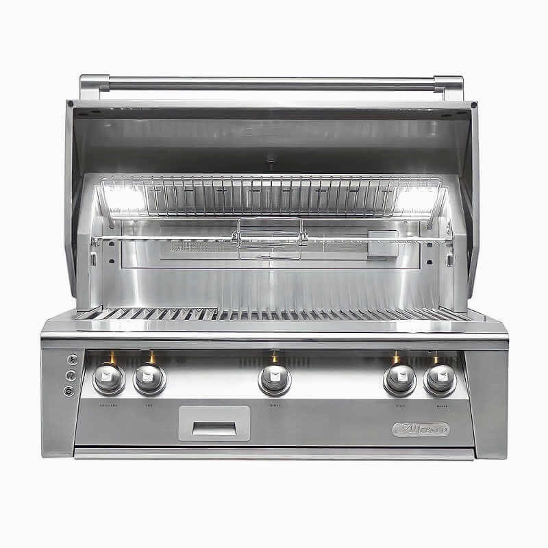 Alfresco ALXE 36-Inch Built-In Gas Grill With Rotisserie compact BBQ grill for small spaces