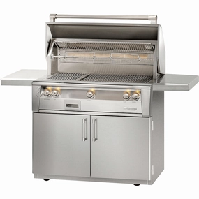Alfresco ALXE 42-Inch Freestanding Gas Grill With Sear Zone And Rotisserie compact BBQ grill for small spaces