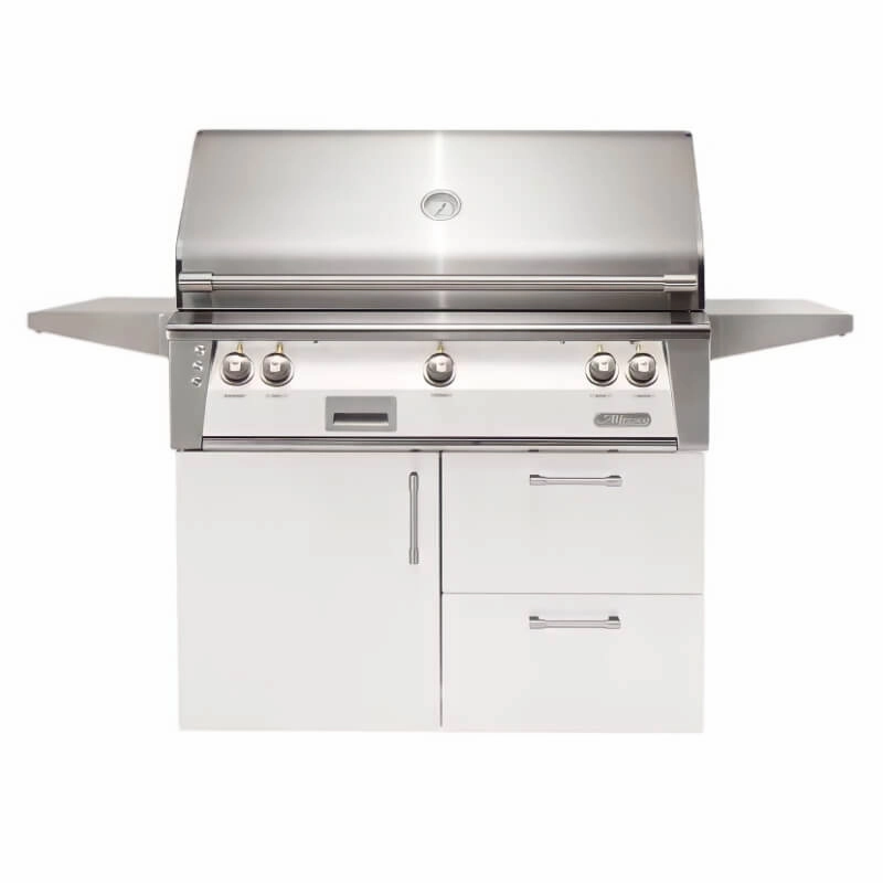 Alfresco ALXE 42-Inch Gas Grill on Deluxe Cart With Sear Burner And Rotisserie